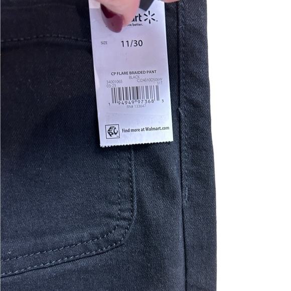 Celebrity Pink Junior’s Pants Flare Black H/R Braided Waistband Size-11 NWT - Picture 4 of 9